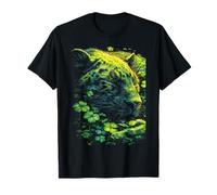 Panther Trèfle Forêt St Patrick Animal Forestcore T-Shirt