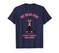 Panther We Wear Pink Breast Cancer Awareness Octobre T-Shirt