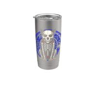 Panthère aztèque Mexicaine Méso-Américaine Tribal Ancienne Maya Gobelet isotherme en acier inoxydable double paroi