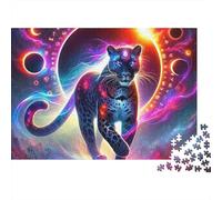 Panthère Cosmos Mystique Puzzle 1000 pièces en Papier pour Adultes Décoration Murale Jeu éducatif Cadeau 70x50cm/1000pcs