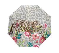 Panthère D’Art Parapluie Pliable Pliant à Ouverture Automatique Parapluies Pliant Coupe-Vent pour Voyager Plage Femmes Enfants Homme Fille