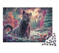 Panthère de la Forêt Puzzle pour Adultes Puzzle 1000 Pièces Nature Mystique Puzzle en Famille 52x38cm/1000pcs 52x38cm/1000pcs
