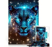 Panthère de la Nébuleuse Mystique Puzzle 1000 Pièces Cadeau pour Adultes Amélioration de la Mémoire Loisirs Décoration Murale aux Découpes Précises (50x75cm)