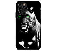 Panthère fierté Sauvage aux Yeux Verts Cool montrant des Dents Coque pour iPhone 11 Pro Max
