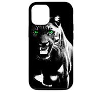 Panthère fierté Sauvage aux Yeux Verts Cool montrant des Dents Coque pour iPhone 12/12 Pro