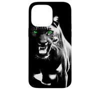 Panthère fierté Sauvage aux Yeux Verts Cool montrant des Dents Coque pour iPhone 14 Pro Max