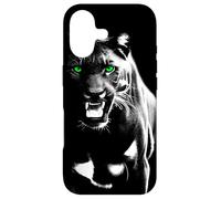 Panthère fierté Sauvage aux Yeux Verts Cool montrant des Dents Coque pour iPhone 17