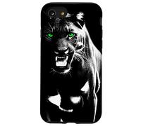 Panthère fierté Sauvage aux Yeux Verts Cool montrant des Dents Coque pour iPhone SE (2020) / 7/8