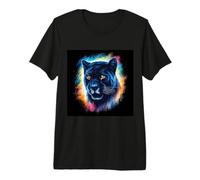 Panthère Magique dans de Fortes Couleurs de l'eau T-Shirt Haut de Gamme