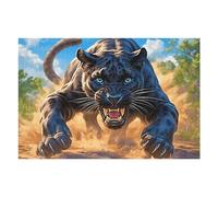 Panthère Noire 1000 Pièces Puzzle Créatif en Carton Anti Déchirure Bêtes fantastiques Difficulté Moyenne Activité Manuelle Loisir Créatif Cadeau Fête des Mères Premium 1000 PCS