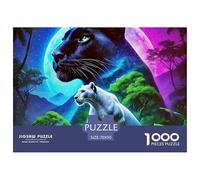 Panthère Noire 1000 Pièces Puzzle Pour Adultes Jeux De Défi Familial Divertissement Apaisant Entraîner La Mémoire Du Cerveau Pour Toute La Famille, Cadeaux Pour Femmes, Cadeaux Pour Hommes 70x50cm/100