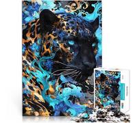 Panthère Noire Bloom Puzzle pour Adolescents 1000 pièces Staycation Tuer Le Temps Décoration d'intérieur et Cadeaux Uniques 38x26cm