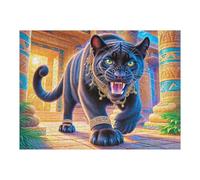 Panthère Noire Champ de Fleurs 500 Pieces Casse-tête Amateur d'art en Carton Haute Qualité Très Difficile Niveau Expert Décoration Murale Cadeau Noël Qualité Premium 500 PCS