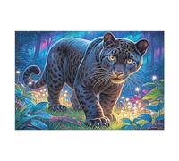 Panthère Noire forêt Nocturne Puzzles 1000 Pièces pour Adultes Educa Vision Décoration Intérieure Artistique Challenge Difficile Relaxation Famille 1000 PCS