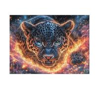 Panthère Noire Gros Plan 500 Pieces Casse-tête pour Ado en Carton Haute Densité Épais Facile Débutant Jeu De Société Soirée Entre Amis Cadeau Fête des Pères 500 PCS