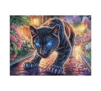 Panthère Noire Mother and Cub 500 Pièces Puzzle Adulte en Carton sans Déformation Très Difficile Anti-Stress Jeu De Société Idée Cadeau Anniversaire Rapport Premium 500 PCS/52×38cm