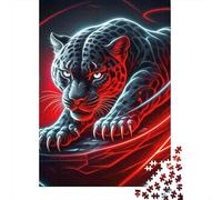 Panthère Noire Puzzle 1000 Pièces Cadeau Unique Jeu Éduchatif Challenge Toy À De Qualité Supérieure Peinture Art pour Adultes Et Enfants À Partir De 12 Ans 1000pcs (75x50cm)
