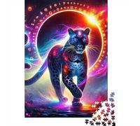 Panthère Noire Puzzle 1000 Pièces Cadeau Unique Jeu Éduchatif Défi Jouet À De Qualité Supérieure Peinture Art pour Adultes Et Enfants 1000pcs (75x50cm)