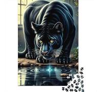 Panthère Noire Puzzle 1000 Pièces Educa Jouet en Bois Jeu D'Intelligence Décoration Intérieure Jeu Éduchatif Challenge Toy Adultes & Enfants des 14 Ans 1000pcs (75x50cm)