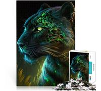 Panthère Noire Puzzle de 1000 pièces pour Adultes Défi Difficile pour soulager Le Stress Cadeau d'œuvre d'art 38x26cm