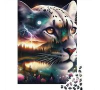 Panthère Noire Puzzles 1000 Pièces Cadeau Unique Jeu Éduchatif Challenge Toy À De Qualité Supérieure Peinture Art pour Adultes Et Enfants 1000pcs (75x50cm)