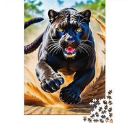 Panthère Noire Puzzles 1000 Pièces Cadeau Unique Jeu Éduchatif Challenge Toy À De Qualité Supérieure Peinture Art pour Adultes Et Enfants À Partir De 12 Ans 1000pcs (75x50cm)