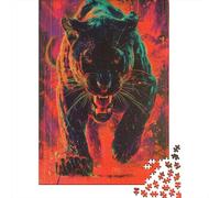 Panthère Puzzle 1000 Pièces Jouet en Bois Jeu D'Intelligence Décoration Intérieure Modern Art Challenge Toy Adultes & Enfants des 14 Ans 1000pcs (75x50cm)