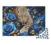 Panthère Rose Bleue Puzzle Mini 1000 Pièces pour Adultes | 70x50cm Carton Décor Maison Coupe Précise Cadeau Anniversaire Détente