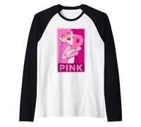 Panthère rose étreignant la lettre "P" Manche Raglan