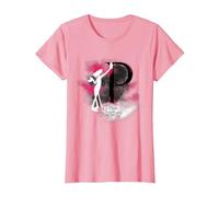 Panthère Rose Le Silhouette Rose dans la Brume T-Shirt, Femme, Rose, XS