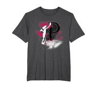 Panthère Rose Le Silhouette Rose dans la Brume T-Shirt, Homme Grandes Tailles, Chiné Foncé, 6X Tall