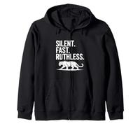 Panthère silencieuse, Rapide et impitoyable Sweat à Capuche