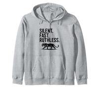 Panthère silencieuse, Rapide et impitoyable Sweat à Capuche