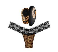 Panthra String Vibrant Femme Tania - Vibromasseur Portable pour Femme - Vibrateur Télécommandé pour Stimuler le Clitoris - Pour des Préliminaires Passionnants - Imprimé Léopard