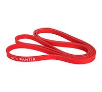 PANTIK Bande de résistance pour homme et femme - Bandes de traction pour étirements du corps, dynamophilie, yoga, pilates (rouge : 6,8 à 15,9 kg)
