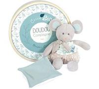 Pantin en coton Bio - Souris avec mouchoir gris Gris Doudou et Compagnie - Paris Gris G