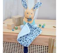 Pantin pm avec Doudou Lapin POUPI marine