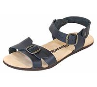 Pantoffelmann Aktiform Sandales romaines I Anthracite I Taille 39 I Confortables sandales pieds nus pour femmes & hommes I Sandales en cuir véritable I Chaussures avec lanières réglables