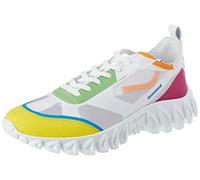 PANTOFOLA D’ORO 1886 Homme Baskets Plat Oxford, Jaune Bleu Fuchsia, 41 EU