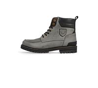 Pantofola d`ORO Massi Uomo High Boots Logo Broderie Combinaison Cuir Uni Pantofola d'oro Chaussures Homme, gris, 42 EU