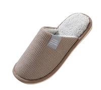 Pantofole da Uomo con suola morbida antiscivolo in morbido peluche Infradito pantofole da Uomo pantofole da Uomo 13 traspiranti, Grigio, 44 EU (zz1-Coffee, 7), Café Zz1, 40 2/3 EU