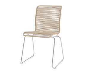 Panton One Dining chaise de plain air Nature/Chrome Montana QUICK SHIP - 5714322002721