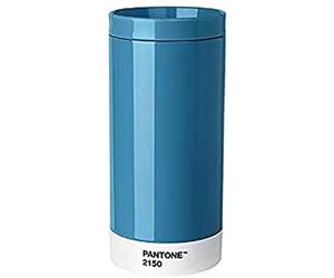 PANTONE 101102150 Mug Isotherme Double Paroi, Acier Inoxydable, Bleu, 7,5 x 7,5 x 16,4 cm