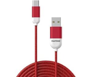 PANTONE CELLY CABLE USB A USBC ROJO
