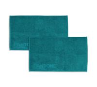 Pantone™ Lot de 2 Tapis de Bain absorbants 50 x 80 cm, éponge Pure de Coton 100%, certifié Oeko-TEX, Couleur Laiton, Doux et résistant au Lavage, Tapis de Salle de Bain élégant et Durable