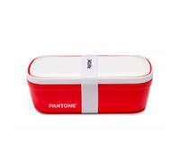 PANTONE™ - Porte-déjeuner style Bento Box avec séparateur interne et valve d'évent, boîte à lunch pour bureau, école et université - Boîte hermétique pour schiscetta déjeuner, 12 x 7 x 20,7 cm, rouge