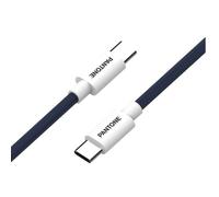 Celly, Câble USB-C vers USB-C avec connecteur réversible pour charge rapide, longueur 1,5 m, connecteurs en PVC et revêtement en nylon anti-pliage, chargement et transfert de données rapides, bleu