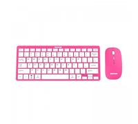 Pantone PT-MK004S Tastiera Full Size e Mouse Wireless Ergonomica Rosa