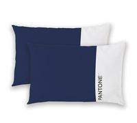 Pantone - Taies d'oreiller d'oreiller de lit 50 x 80 cm Coton 100% certifié OekoTex, Housse de Coussin de lit, 2 pièces, Frais Respirants, taie d'oreiller avec Rabat de 20 cm, Linge de lit Doux et