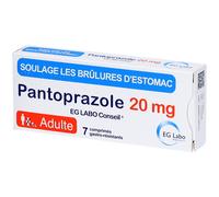 PANTOPRAZOLE EG LABO CONSEIL 20 mg pour reflux et remontées acides - Boîte 7 comprimés Comprimé(S) pc(s)